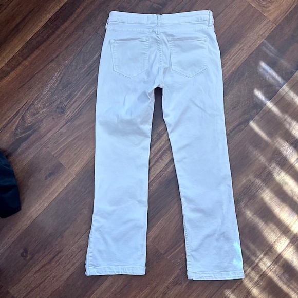 MNG by Mango White Ankle Jeans with Snap Button Trim - Size 4 (EUC) - Picture 4 of 7